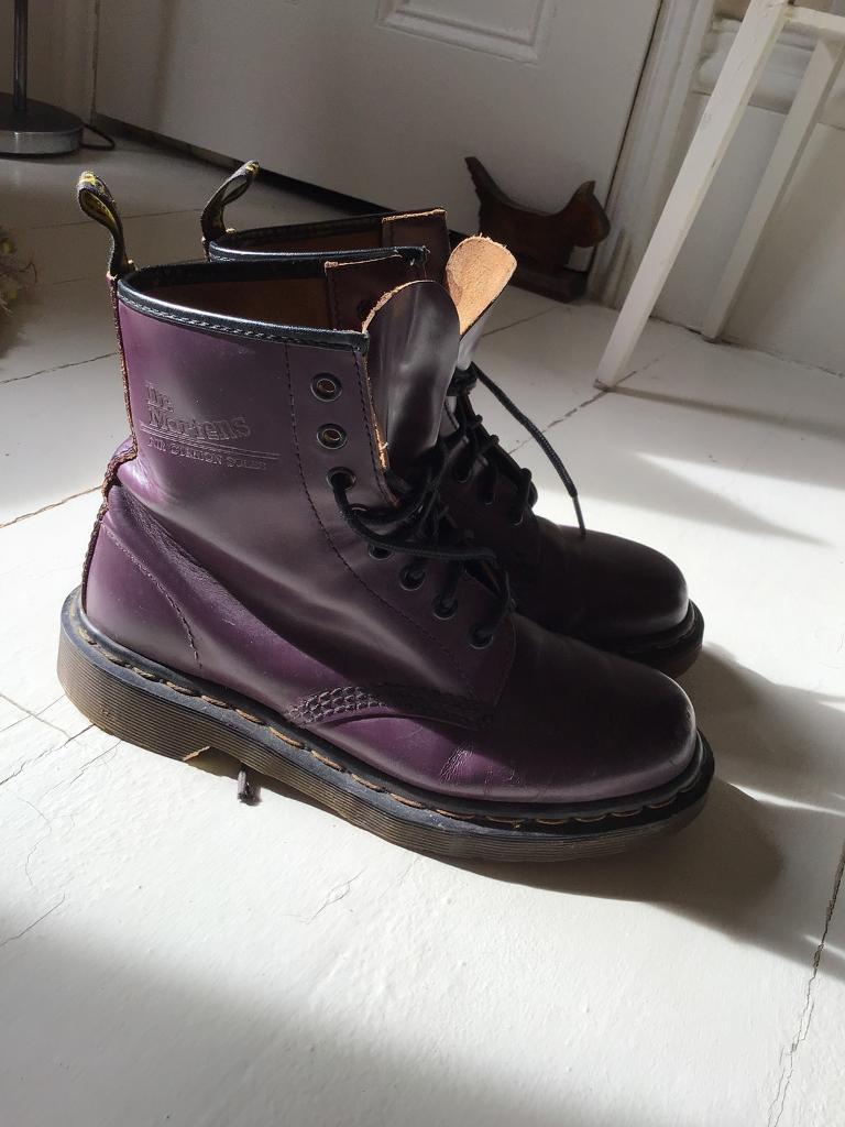 doc martens purple smooth